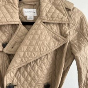 Club Monaco Tan Long Quilted Jacket